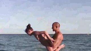 Hot naked beauties are having fun on the naked beach