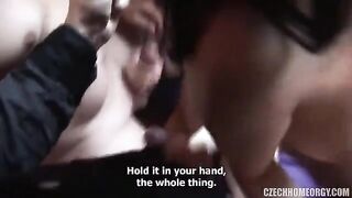 A drunk orgy at home with a pregnant woman participating too