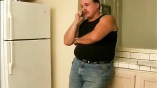 The old woman was fucked by a young man and received his sperm