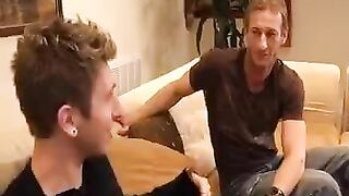 A naked girl is posing, and her brother is removing all his clothes