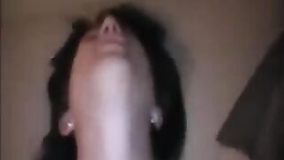 The man crouched on the bed to fuck his stepdaughter, a taboo act