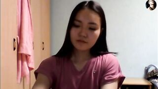 A guy fucked a sexy Kazakh girl via Skype