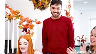 A Thanksgiving tie breaker in an intimate FFM setting on the couch