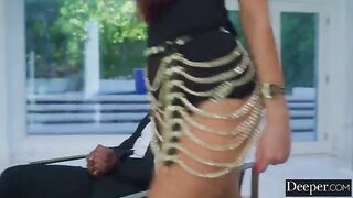 Security guard checks ID of hot brunette, lets her pass