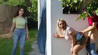 A girl is waiting for someone in the shed, it’s a bold move