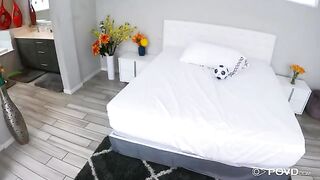 The coach fucks the girl and makes her cum, delivering a creampie