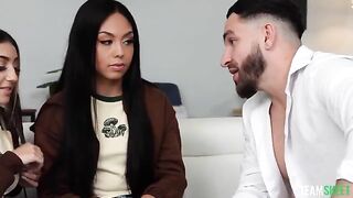 Two girls have a threesome, and one of them can be a bad influence