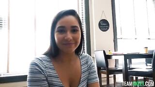 A hot girl is fucking with her boyfriend in POV style