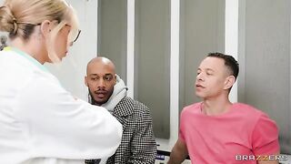 Two girls fuck the hot doctor who doesn't give a shit