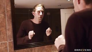 A man fucked a brunette for his wife's sake with passion