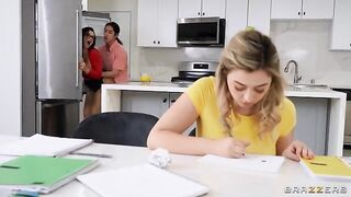 A man is having fun with his private tutor and her friend