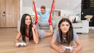 I got fucked by my boyfriend in the gamer room by roomies