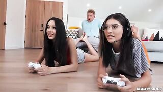 I got fucked by my boyfriend in the gamer room by roomies