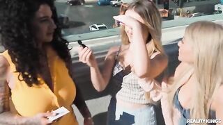 A group of sexy girls are playing strip cards for fun