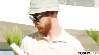 Redhead beauty fucked in her ass hole