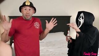 Uninvited guests fucked young girls at the party