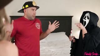 Uninvited guests fucked young girls at the party