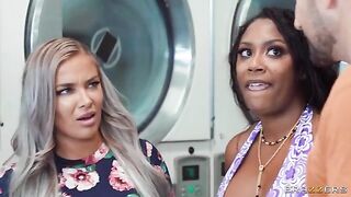 A hot chick has sex in the laundry room part 3
