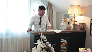 A man came to a stunning woman and asked her to taste his cock