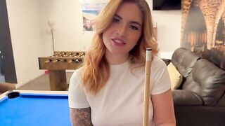 I played pool and fucked my girlfriend hard