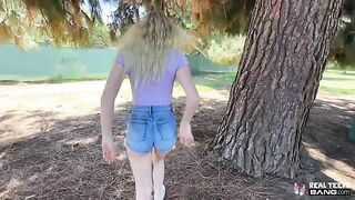 Please enter me gently! A girl with small tits is being taken