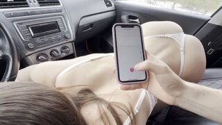 Great phone stand for passionate step-sis action