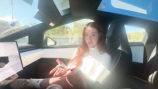 In a cybertruck, I'm going to give you an exclusive treat
