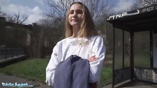Ivi Rein, sexy Russian, fucks for English lessons in public