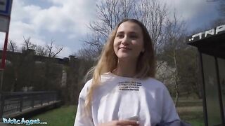 Ivi Rein, sexy Russian, fucks for English lessons in public