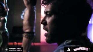 Fire dancer Jewelz Blu gets wrecked by a huge dick at a bar