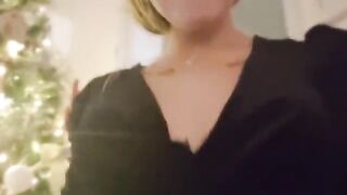 A cute French girl serves her boyfriend his favorite dessert