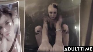 Gabbie Carter bounces big tits while fucking with her husband and friend