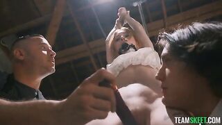 The girl seems to enjoy these kinds of encounters very much