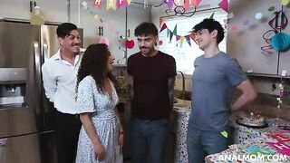 The woman organized an anal party for her son's friends