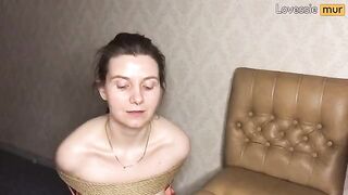 A beautiful and sexy woman is tied up and fucked hard by her lover