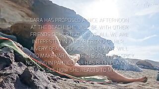 Girls almost got caught jerking off on the nude beach