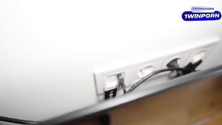 A hotwife gets her pussy hammered by a handyman while her husband watches