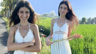 A sweet girl was picking rice and got fucked in a rough encounter