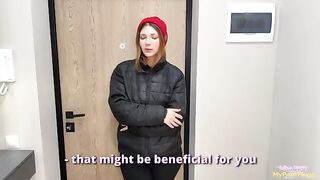 The delivery girl gave herself to me as a bonus for the order