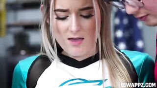 A girl demonstrates her capabilities to her stepbrother in this hot video