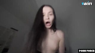 She experienced a powerful orgasm, her body shaking uncontrollably hard