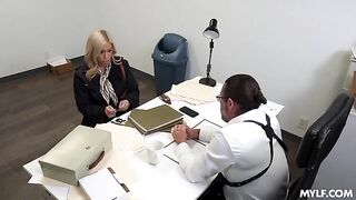 The boss doesn't seem to care that I'm married, so I fuck him