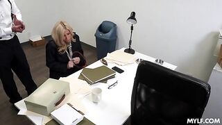 The boss doesn't seem to care that I'm married, so I fuck him