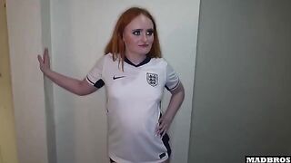 An English fan was fucked in the ass for losing a bet in the hallway