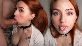 The guy quickly reached the peak with skillful oral play