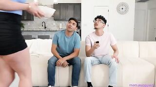 Two mature ladies agreed to swap their sons’ girlfriends for sex