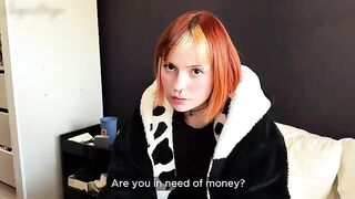 A cute girl playing a sweet and innocent role in this hot scene