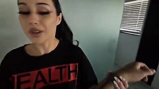 The guy experienced the power of a cock through his goth girl