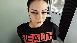 The guy experienced the power of a cock through his goth girl