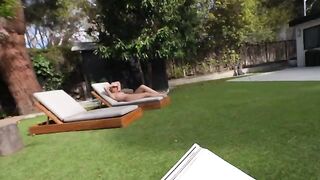 The summer house has a big lawn where you can have rough sex
